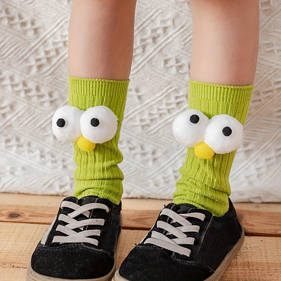 Funny Big Eyes Trendy Socks - itzy bitsy