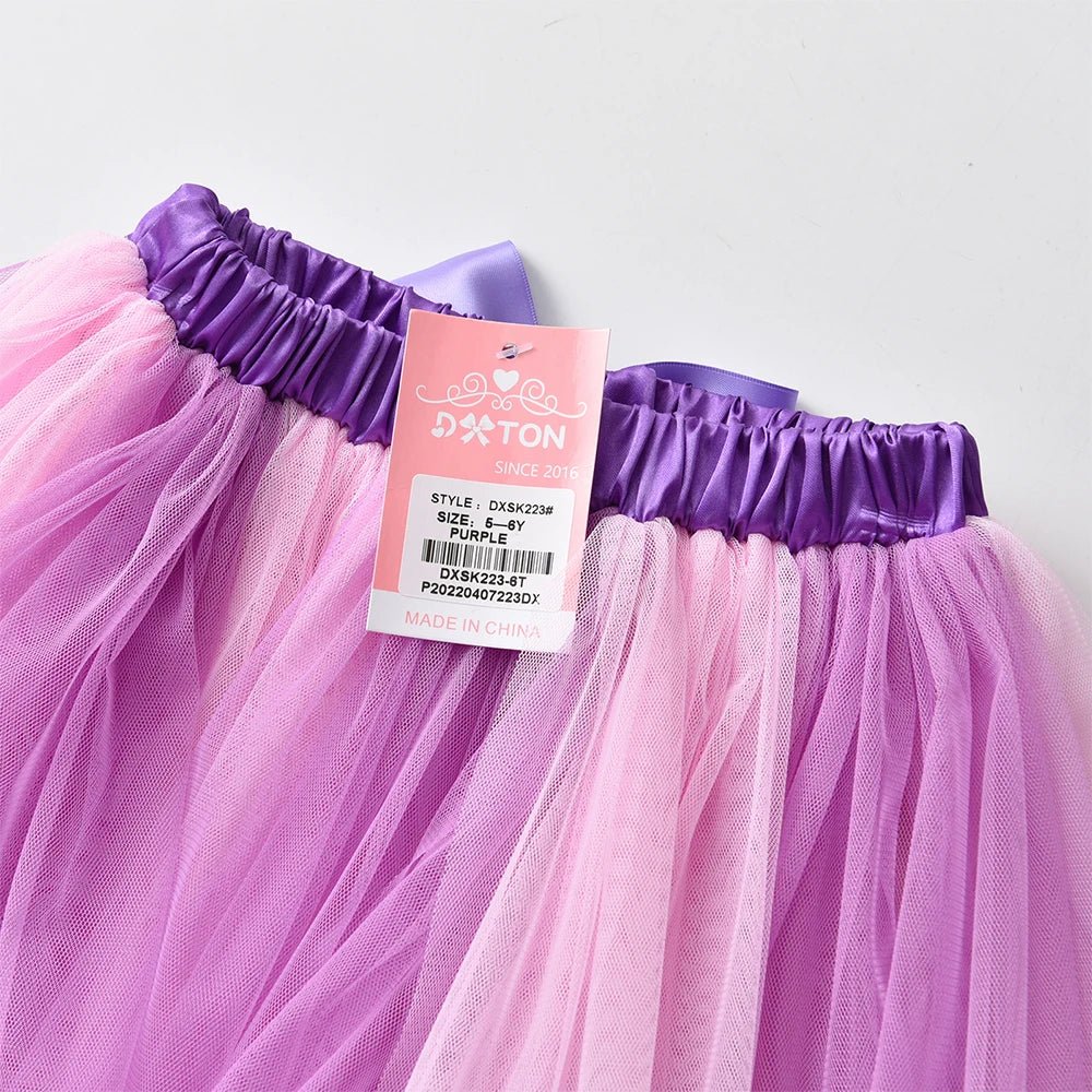 Girl Patchwork Mesh Mini Skirts - itzy bitsy