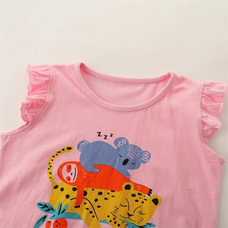 Girls 2pcs Cute Sleeveless Summer Set - itzy bitsy