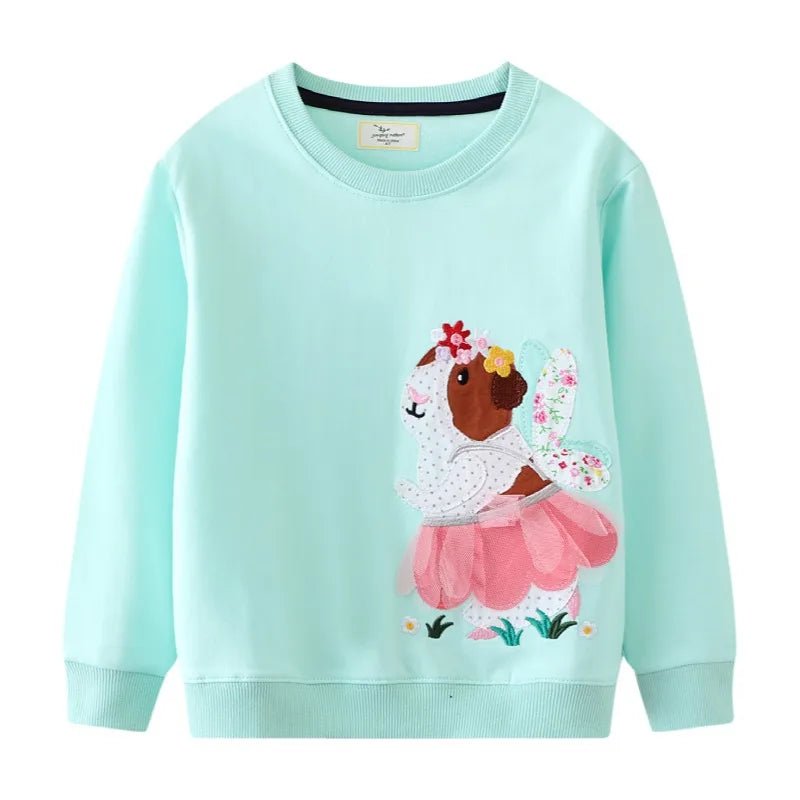 Girls Animal Embroidery Pullover - itzy bitsy