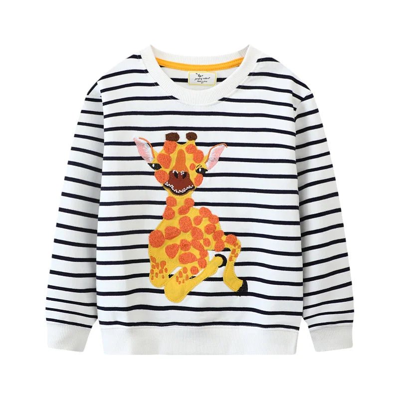 Girls Animal Embroidery Pullover - itzy bitsy