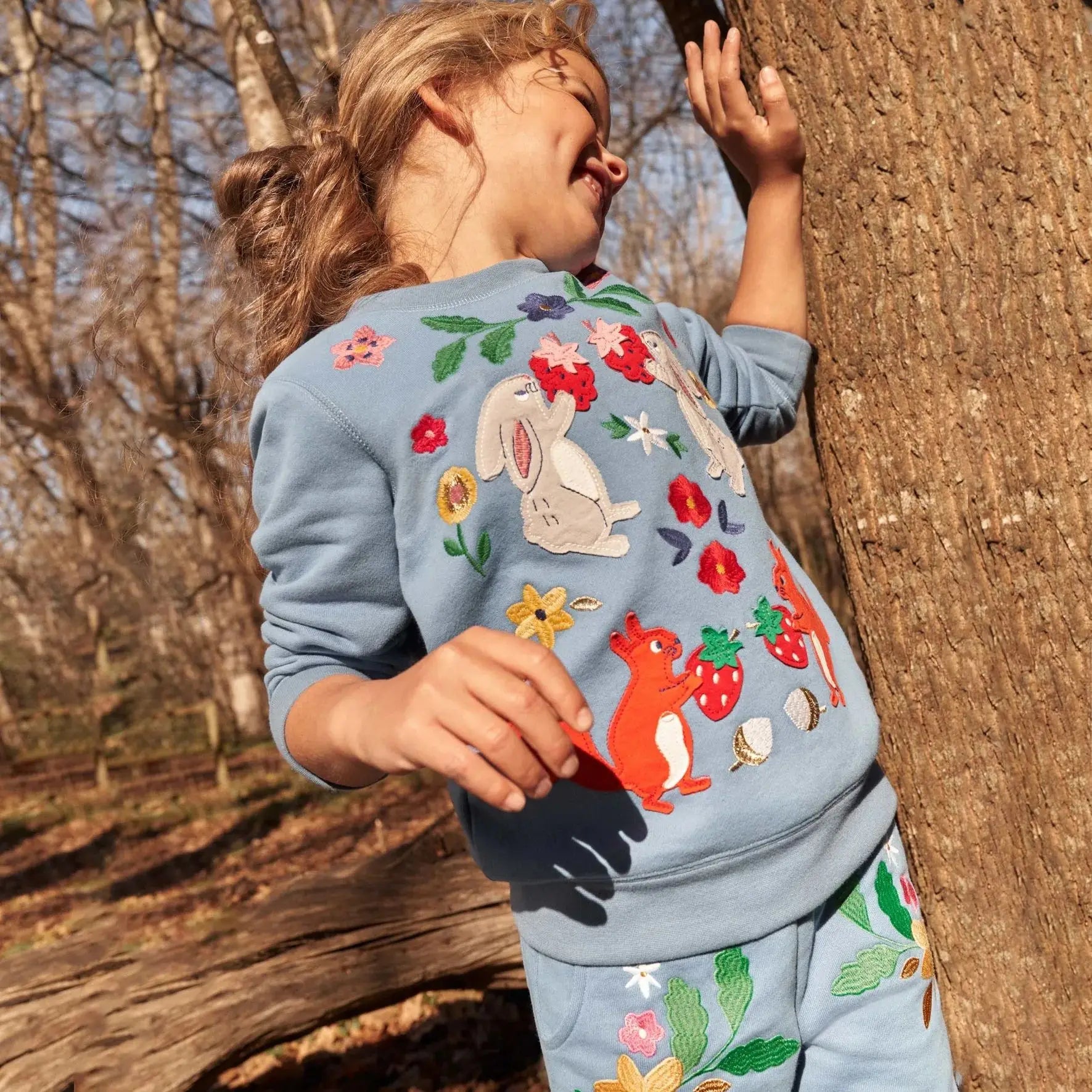Girls Animal Embroidery Pullover - itzy bitsy