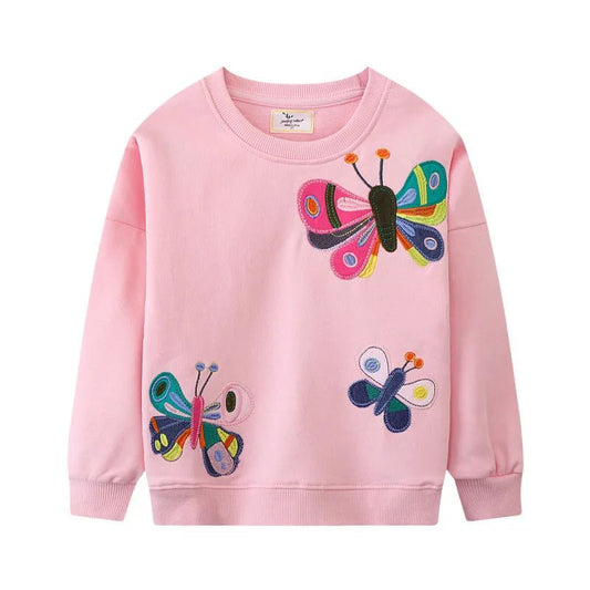 Girls Animal Embroidery Pullover - itzy bitsy