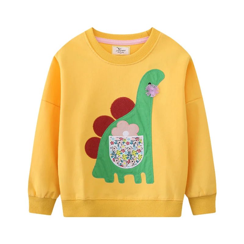 Girls Animal Embroidery Pullover - itzy bitsy