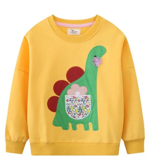 Girls Animal Embroidery Pullover - itzy bitsy