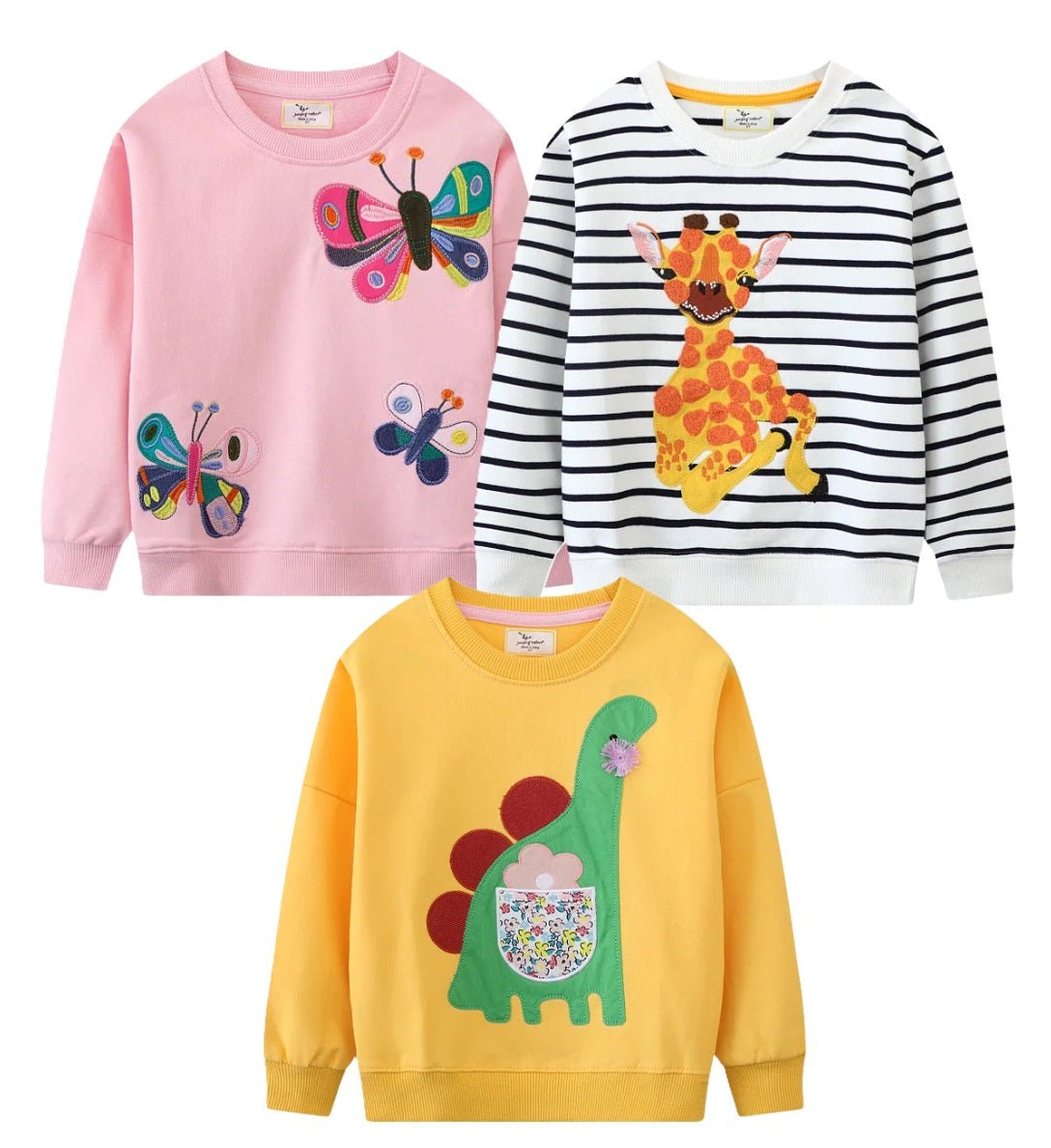 Girls Animal Embroidery Pullover - itzy bitsy