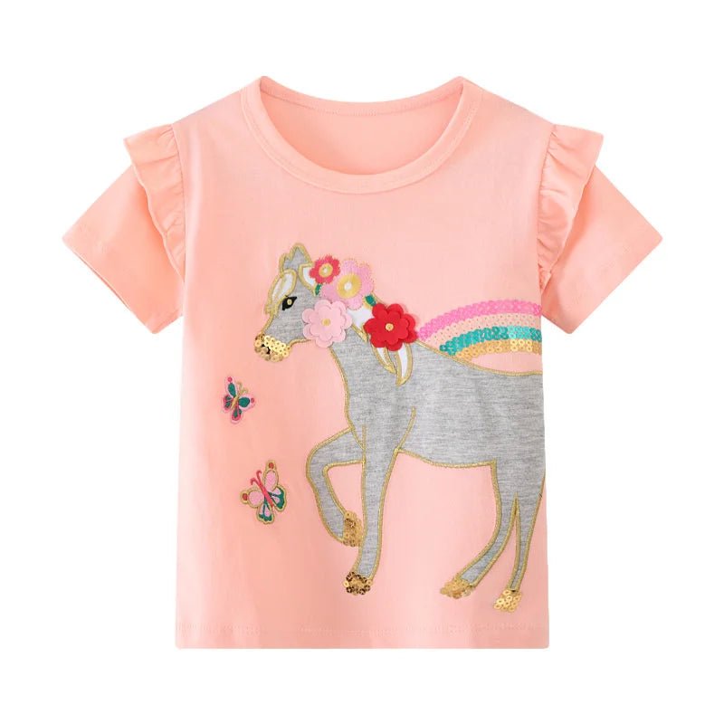 Girls Applique Tees - itzy bitsy