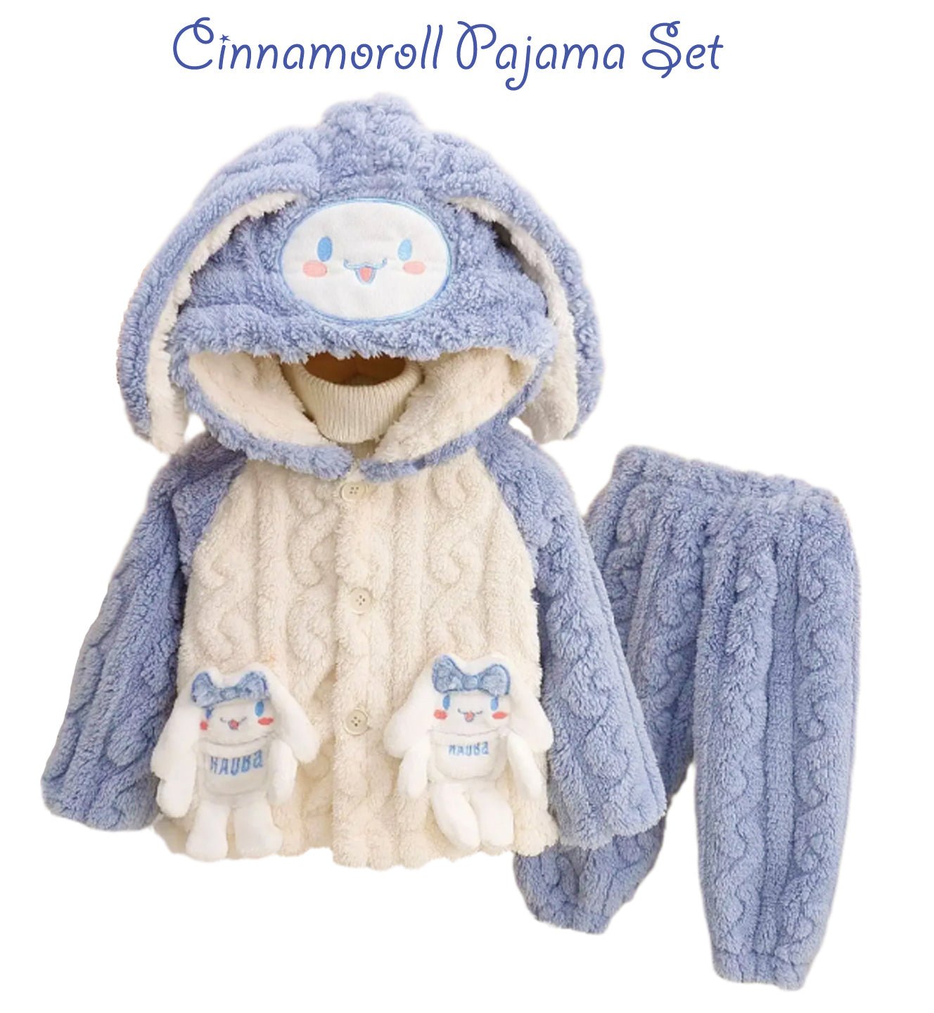 Girls Cinnamorol Hooded Fleece Pajamas Set - itzy bitsy