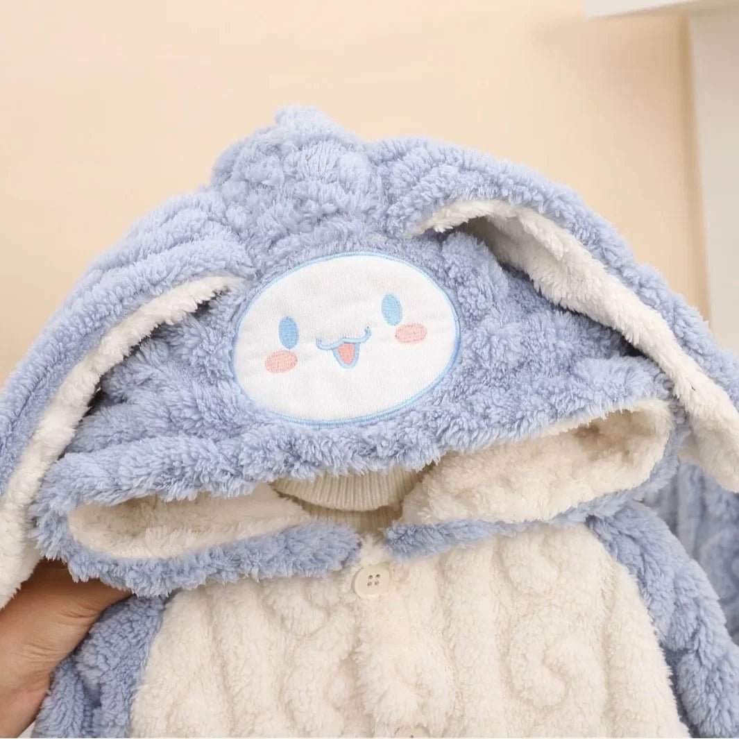 Girls Cinnamorol Hooded Fleece Pajamas Set - itzy bitsy