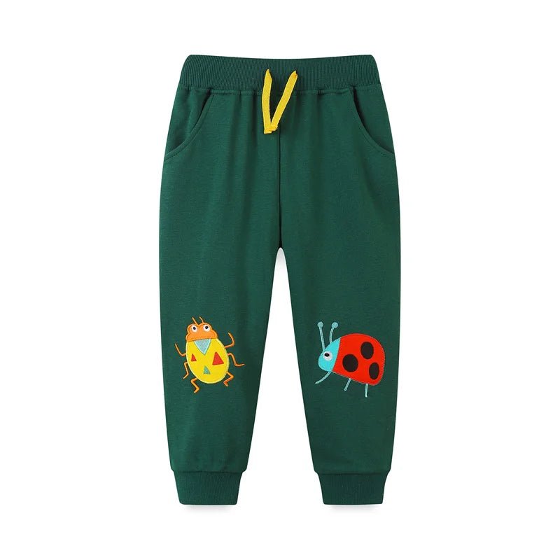Girls Colorful Embroidery Trackpants - itzy bitsy