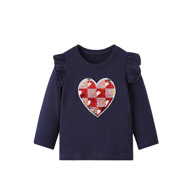 Girls Cute Applique Long Sleeve - itzy bitsy