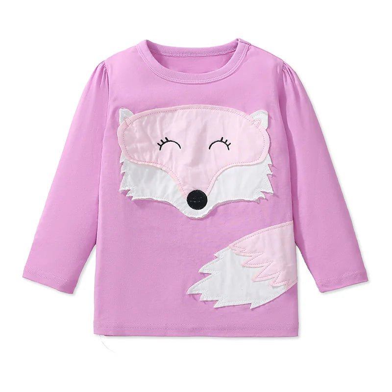 Girls Cute Applique Long Sleeve - itzy bitsy