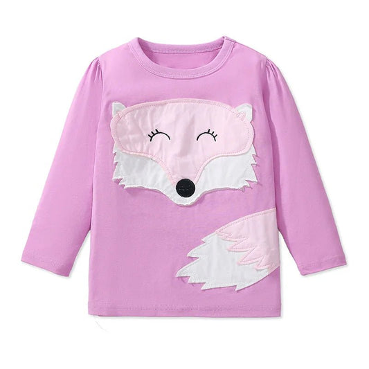Girls Cute Applique Long Sleeve - itzy bitsy