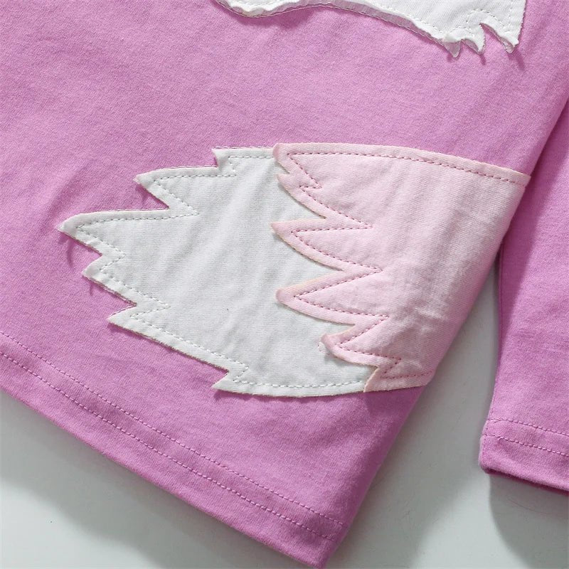 Girls Cute Applique Long Sleeve - itzy bitsy