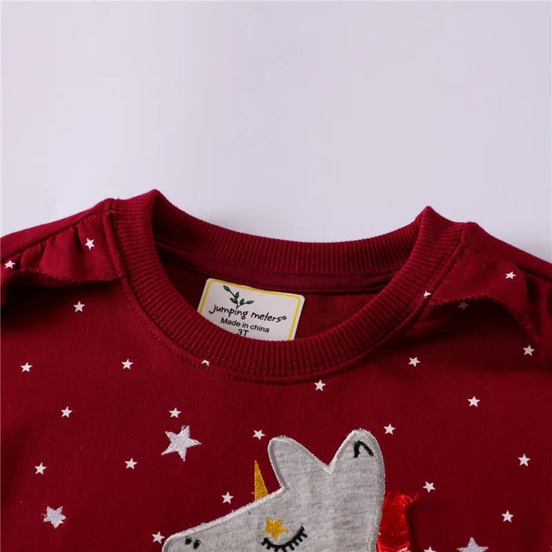 Girls Embroidery Unicorn Sweaters - itzy bitsy