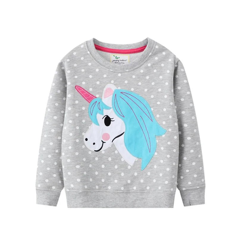 Girls Embroidery Unicorn Sweaters - itzy bitsy