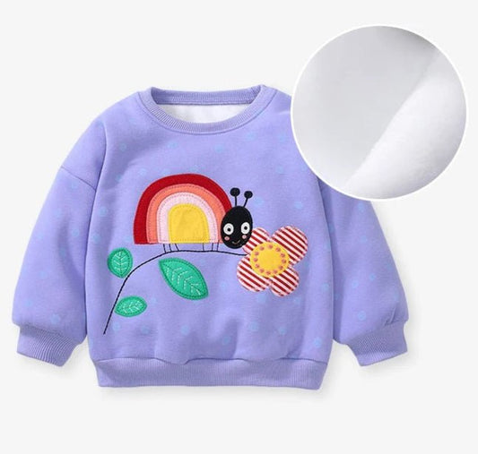 Girls Ladybug Fleece Sweaters - itzy bitsy