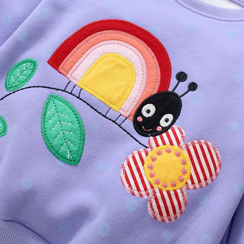 Girls Ladybug Fleece Sweaters - itzy bitsy