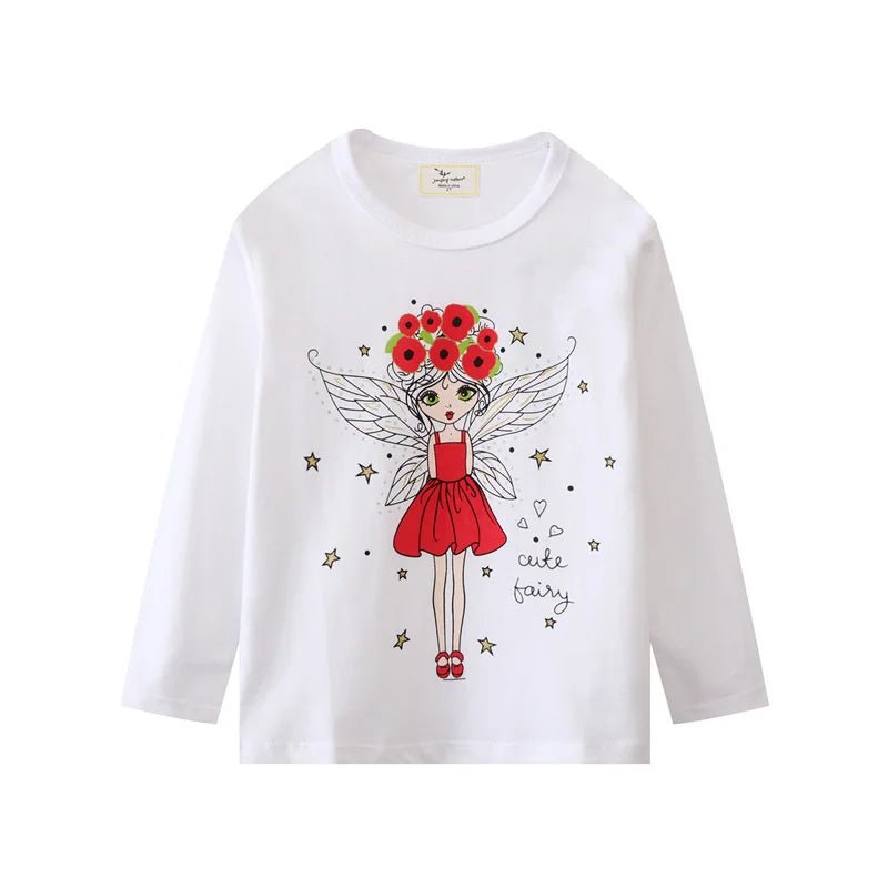 Girls Long Sleeve Cute Print Tee - itzy bitsy