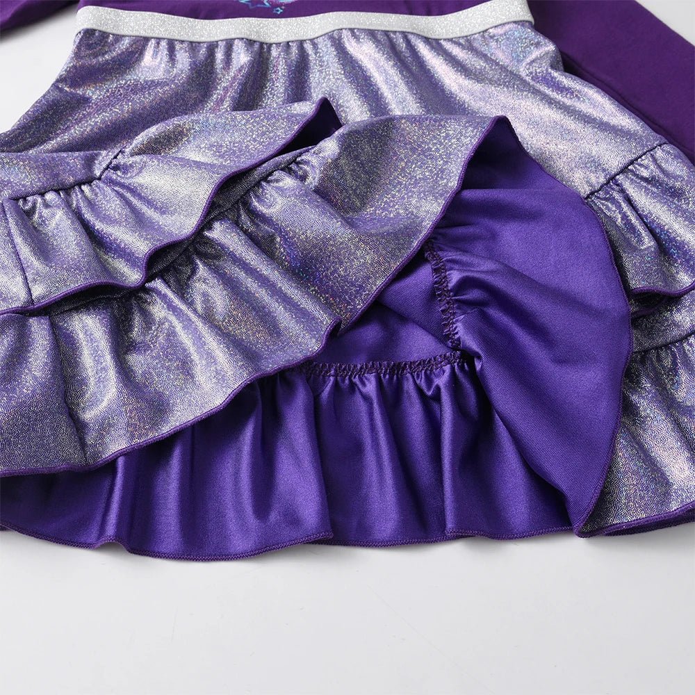 Girls Long Sleeve Metalic Dress - itzy bitsy