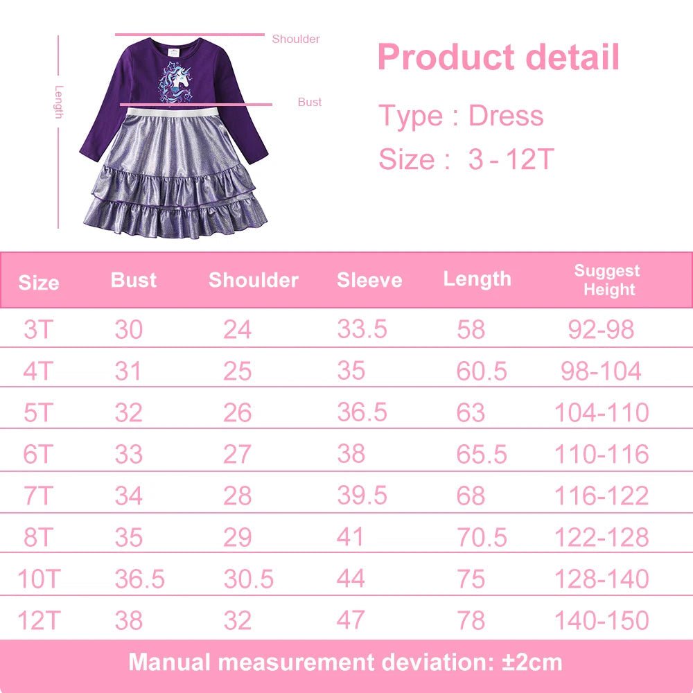 Girls Long Sleeve Metalic Dress - itzy bitsy