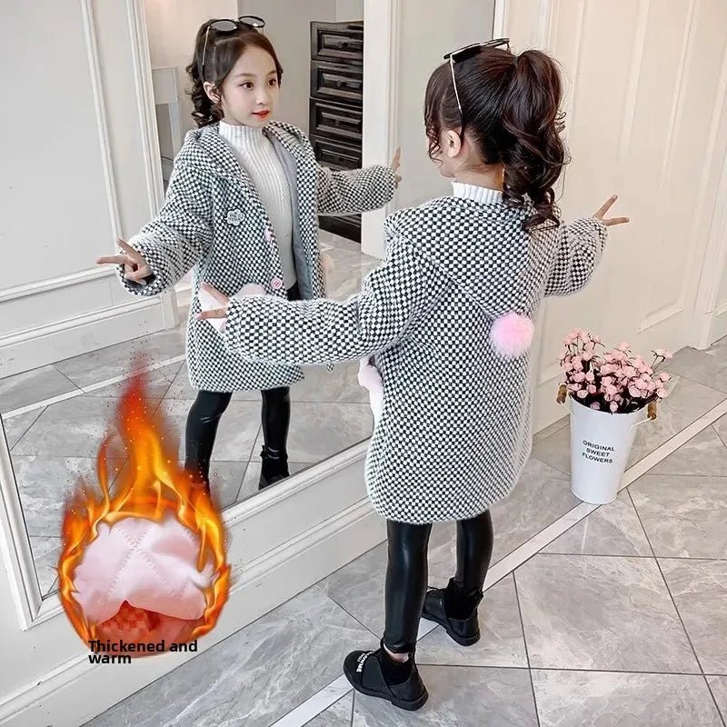 Girls Mink Velvet Woolen Coat 3 - 14Y - itzy bitsy