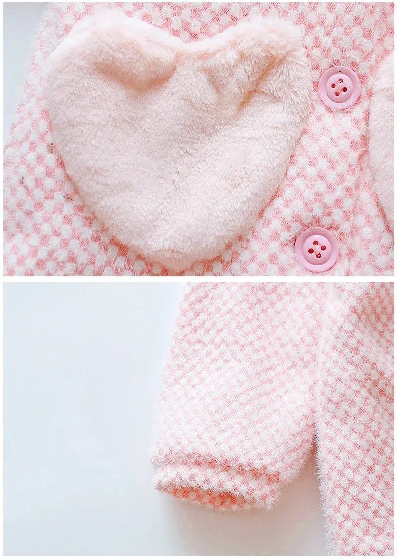 Girls Mink Velvet Woolen Coat 3 - 14Y - itzy bitsy