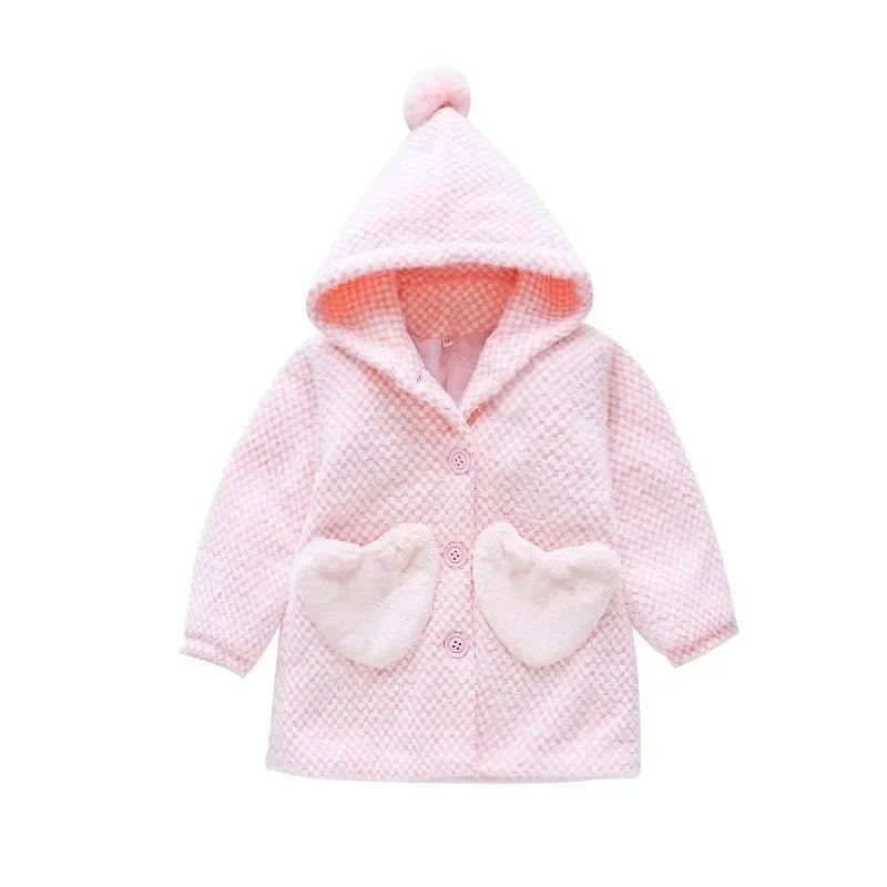 Girls Mink Velvet Woolen Coat 3 - 14Y - itzy bitsy