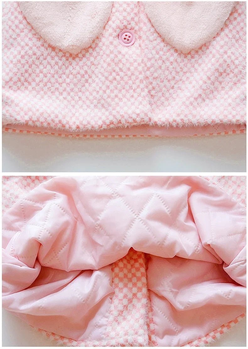 Girls Mink Velvet Woolen Coat 3 - 14Y - itzy bitsy