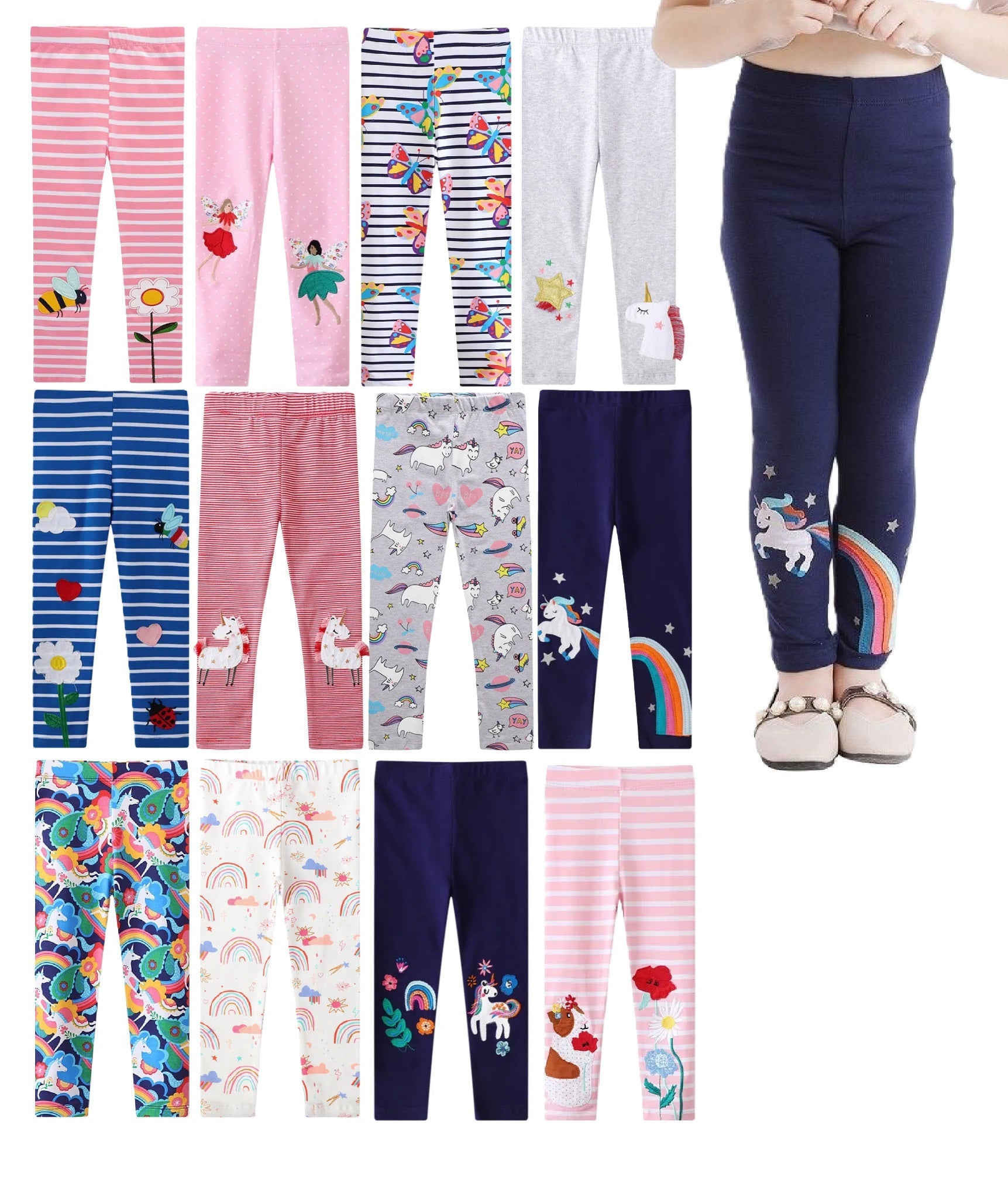 Girls Printed Leggings - itzy bitsy