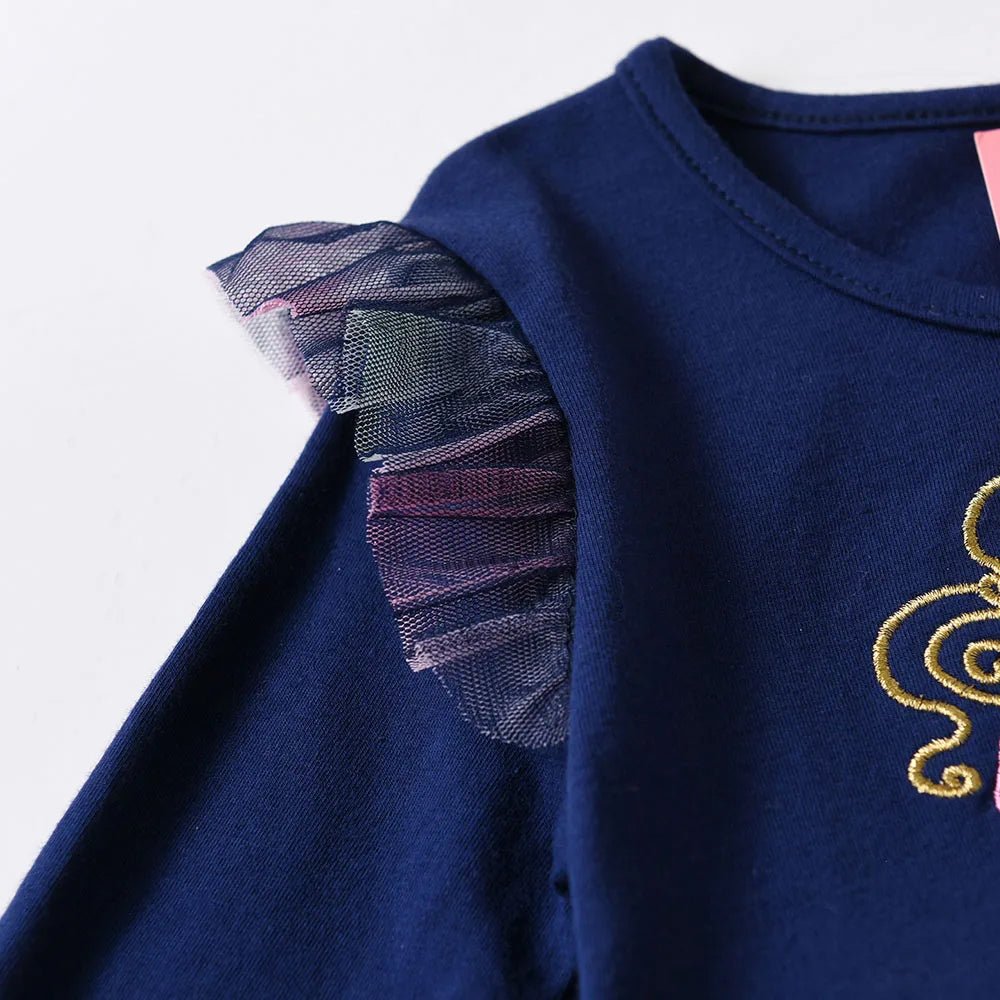 Girls Ruffles Long Sleeve Dress - itzy bitsy