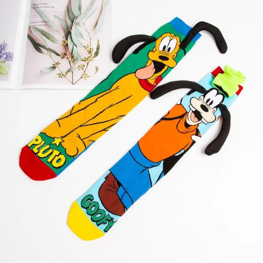 Goofy & Pluto Big Ears Knee - Length Socks - itzy bitsy