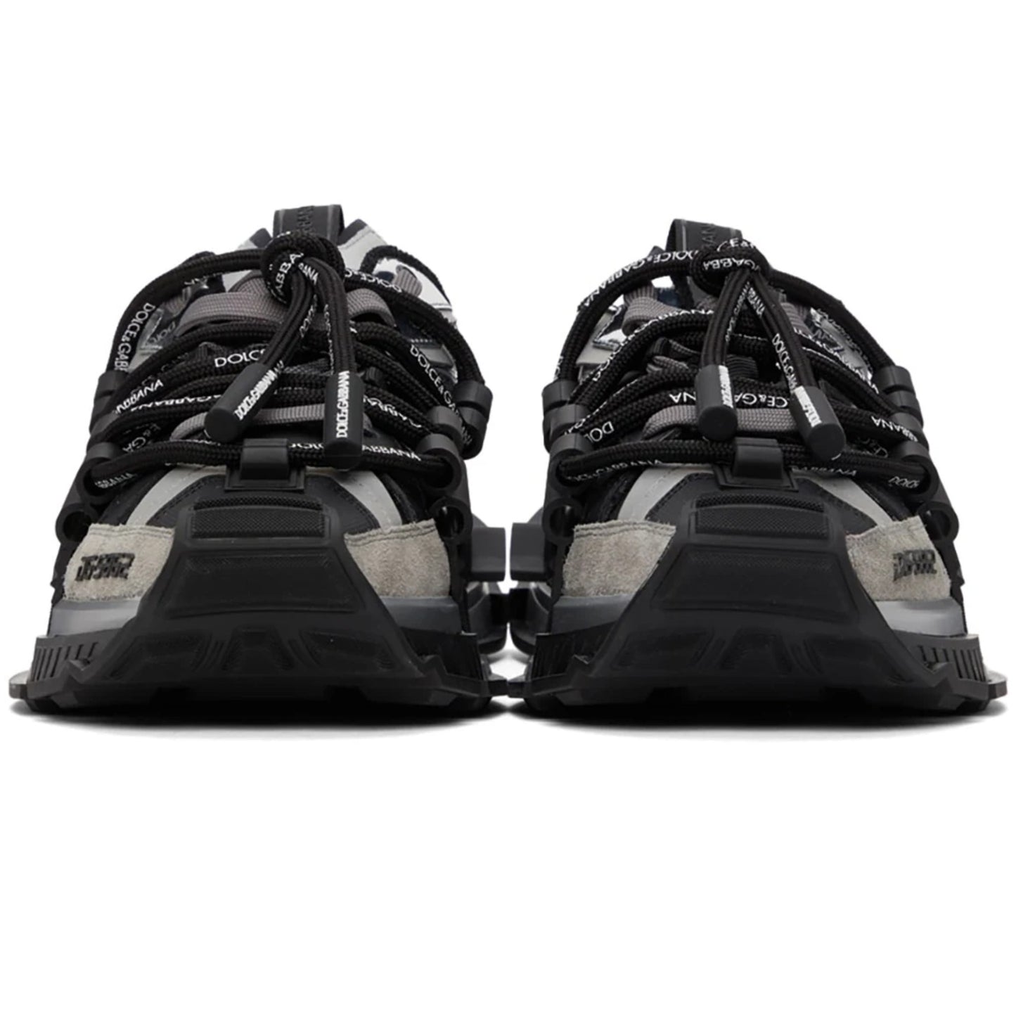 D&G Designer Inspired Space Sneakers - Black Silver