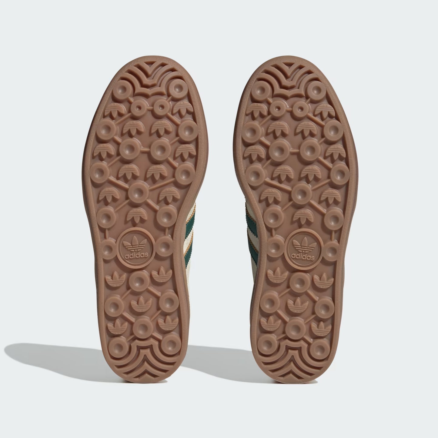 Unisex Cream White/Green Gazelle Bold Shoes