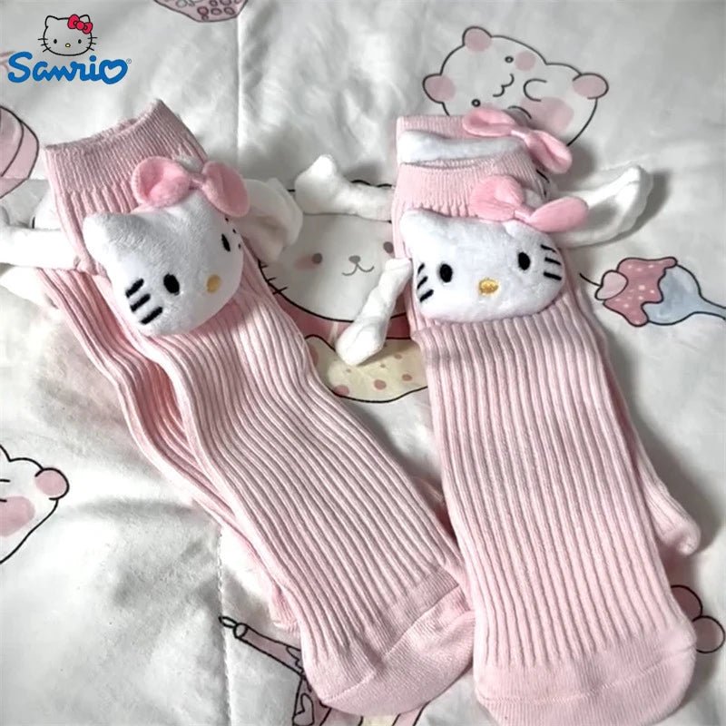 Hello Kitty Pink Socks with Magnetic Hand on Hand - itzy bitsy