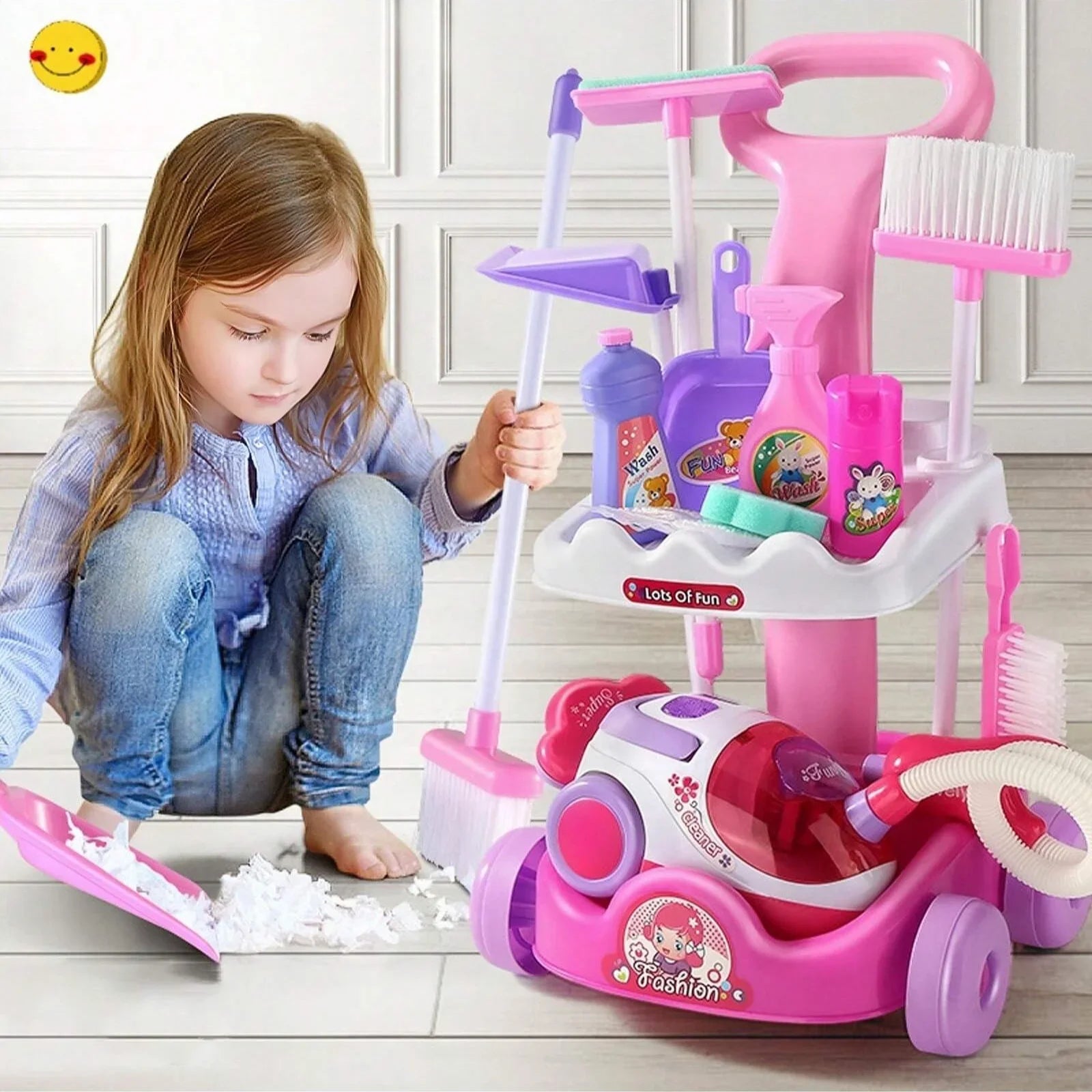 Housekeeping Cleaning Trolley Playset - itzy bitsy