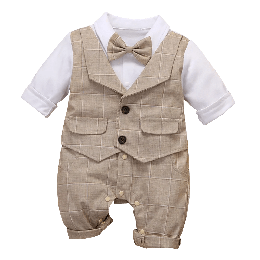 Infant Formal Party Suit Plaid Outfit - itzy bitsy