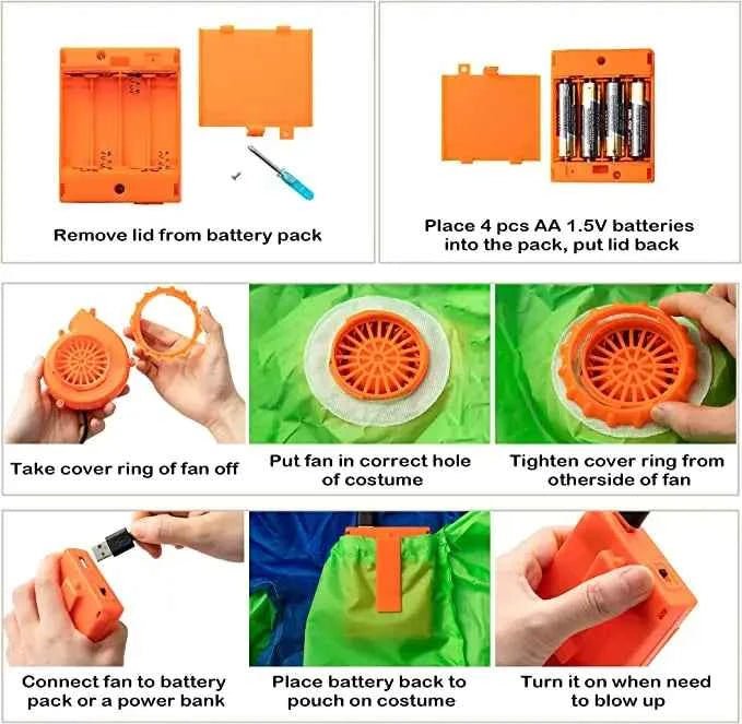 Inflatable Snail Ride Costume - itzy bitsy