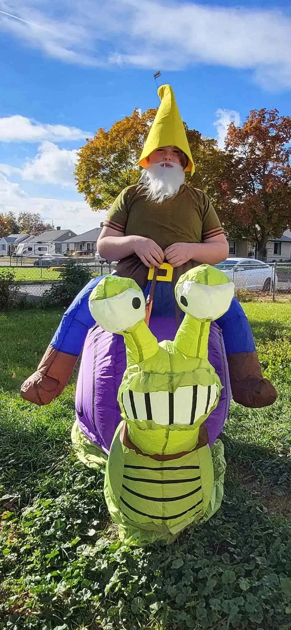 Inflatable Snail Ride Costume - itzy bitsy