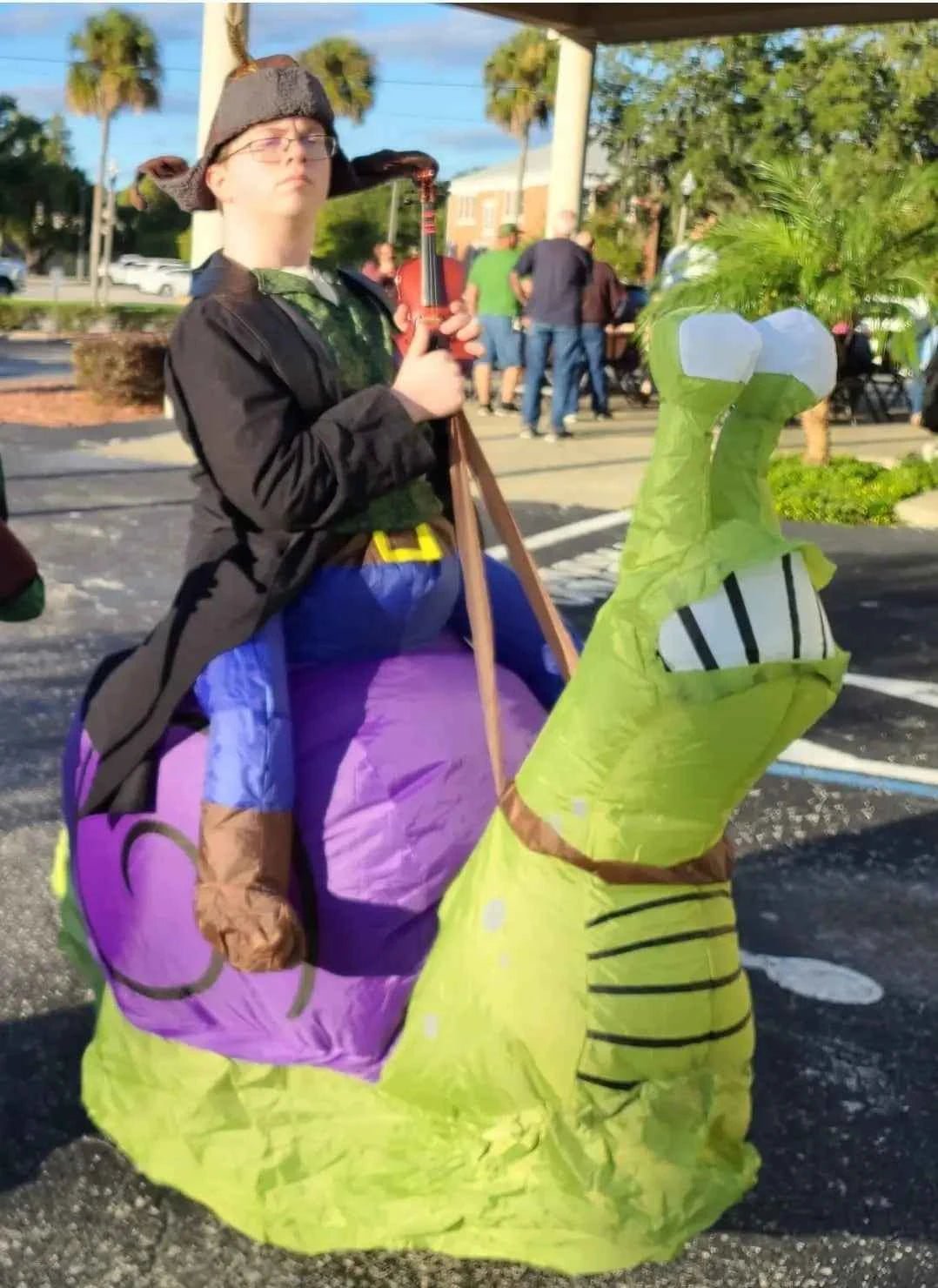 Inflatable Snail Ride Costume - itzy bitsy