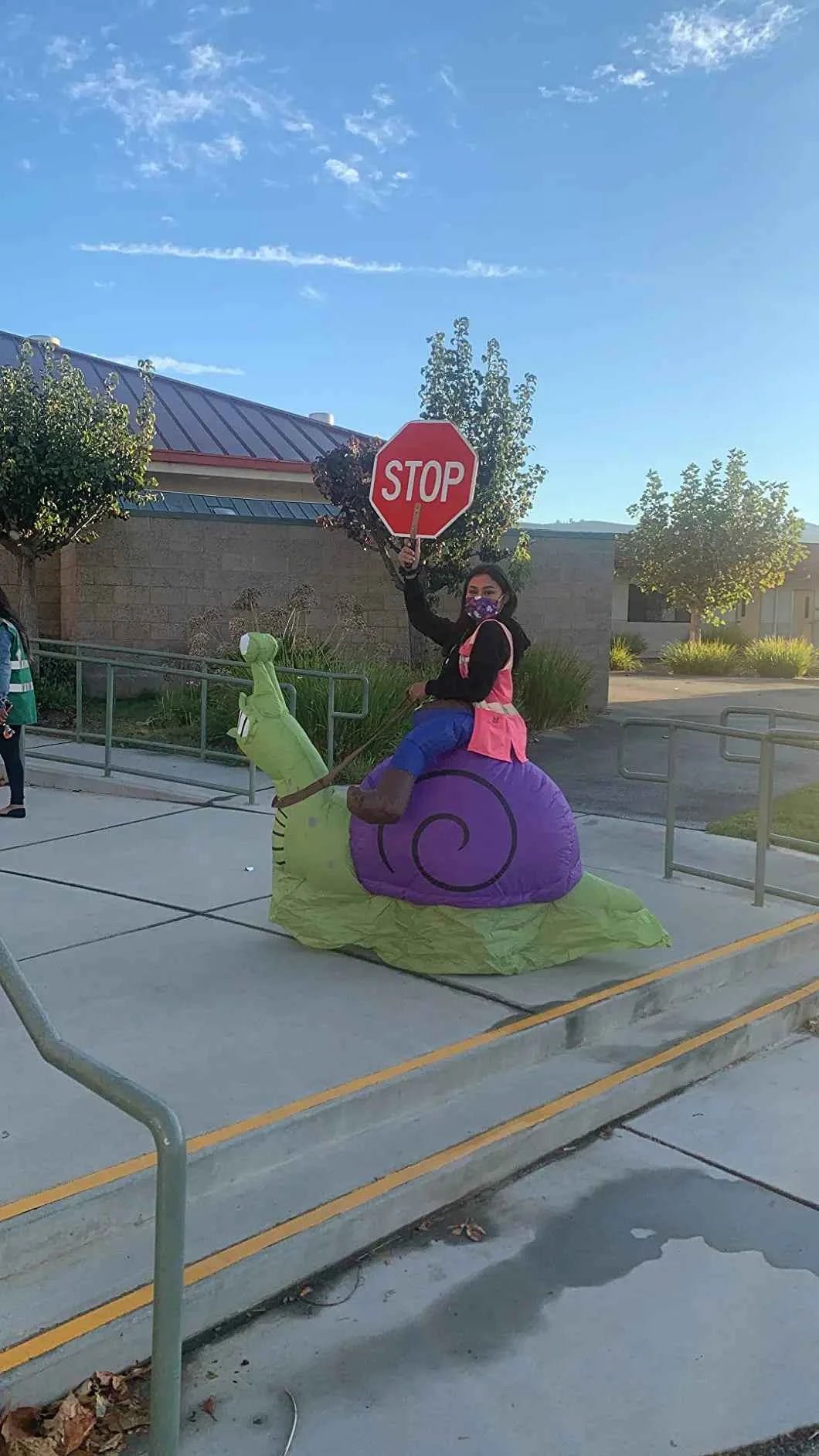 Inflatable Snail Ride Costume - itzy bitsy