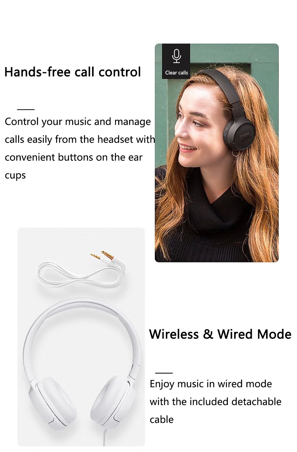 JBL Tune 660NC Wireless Headphones with Mic - itzy bitsy