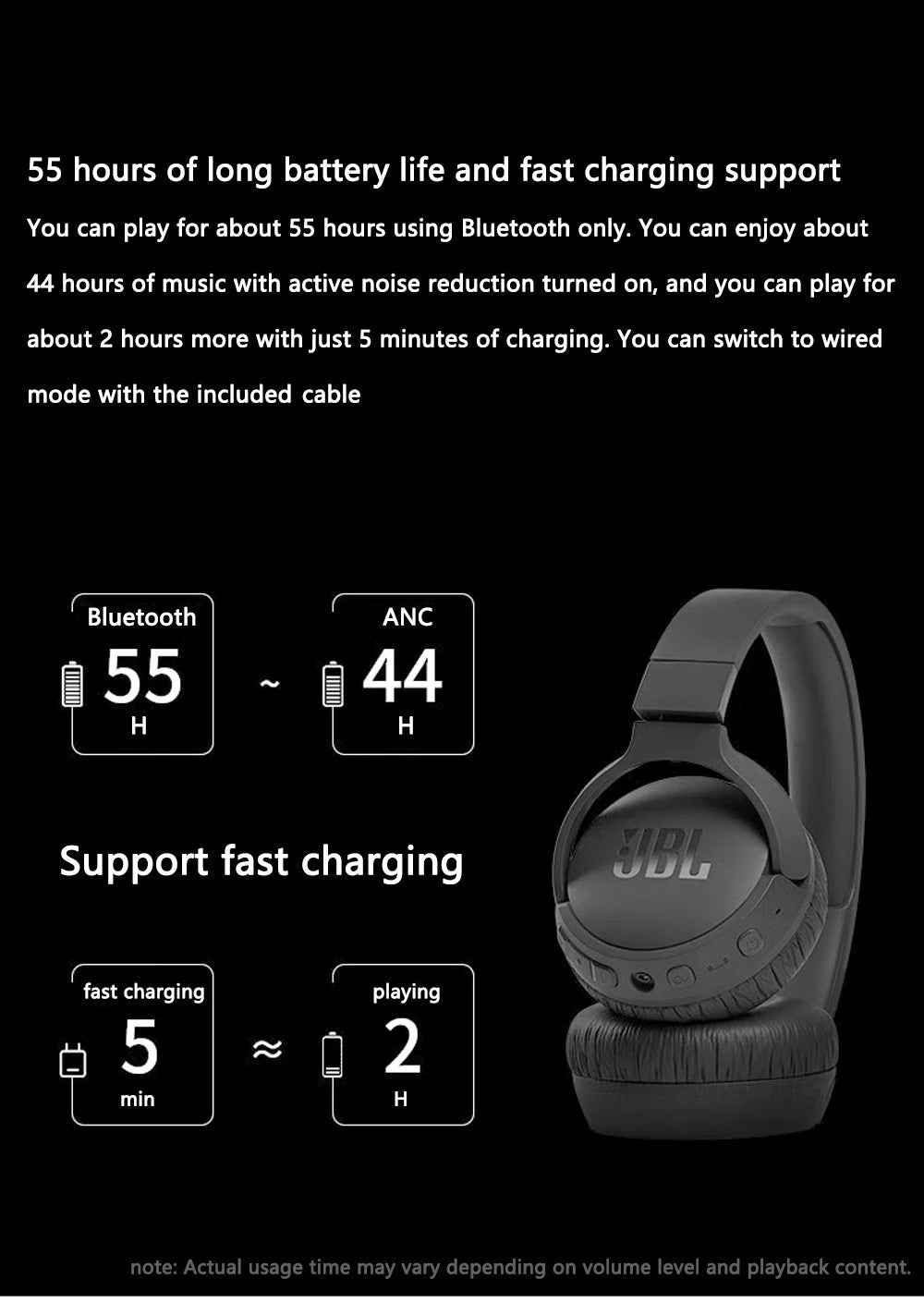 JBL Tune 660NC Wireless Headphones with Mic - itzy bitsy