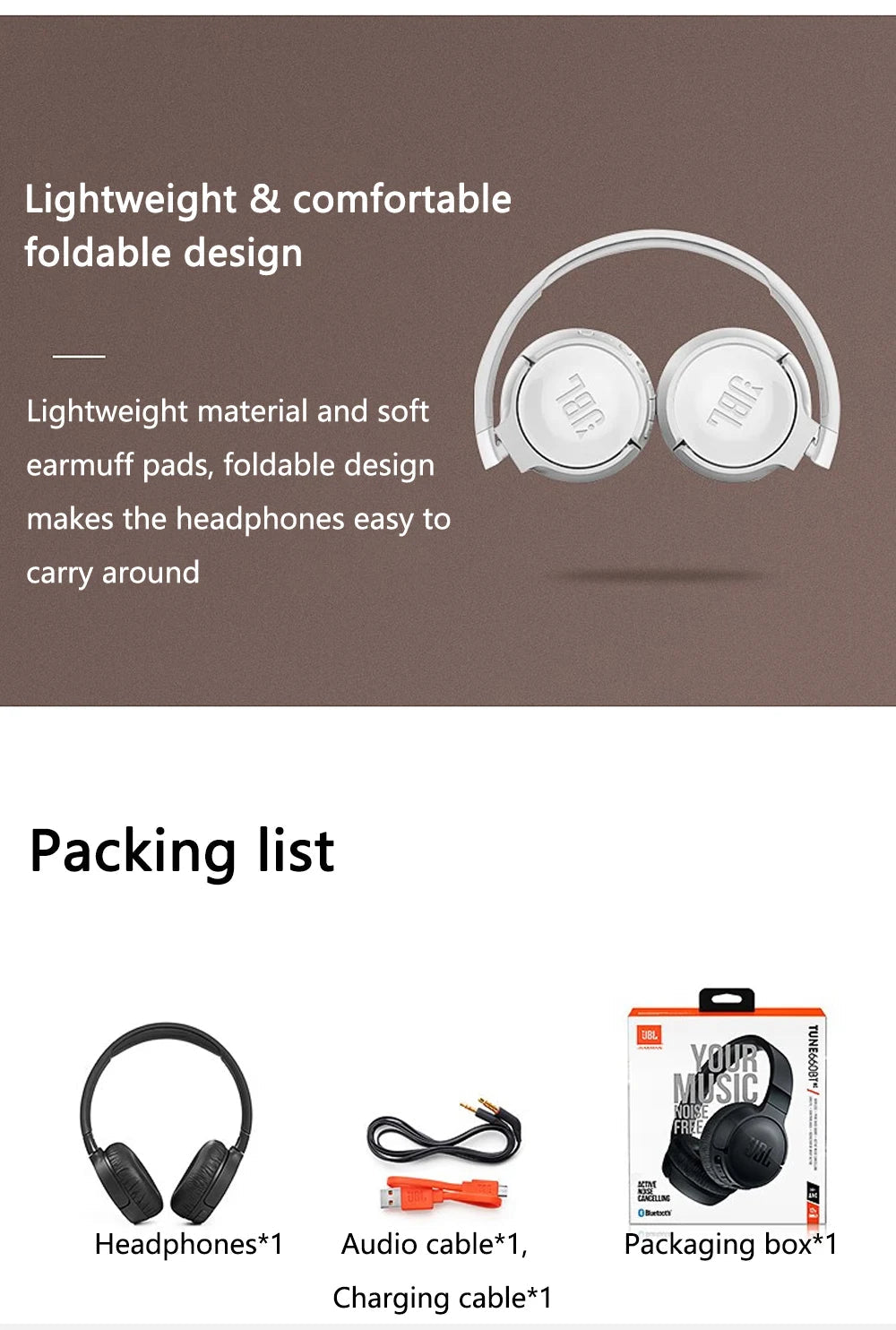 JBL Tune 660NC Wireless Headphones with Mic - itzy bitsy