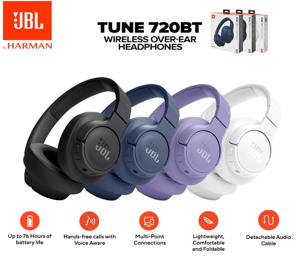 JBL TUNE 720BT Foldable Wireless v5.3 Headphones - itzy bitsy