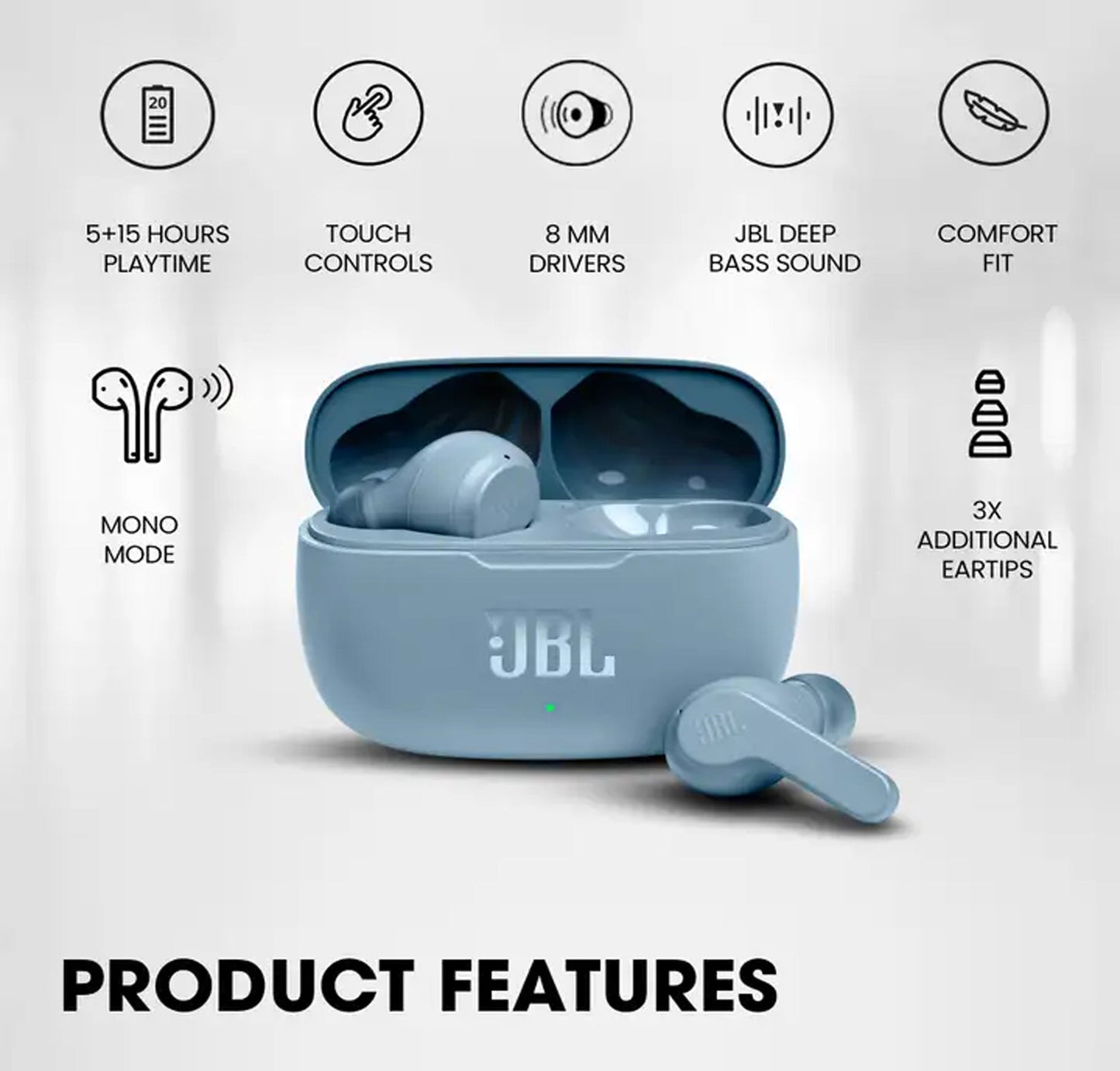 JBL Wave 200TWS Wireless Earphone with Mic - itzy bitsy