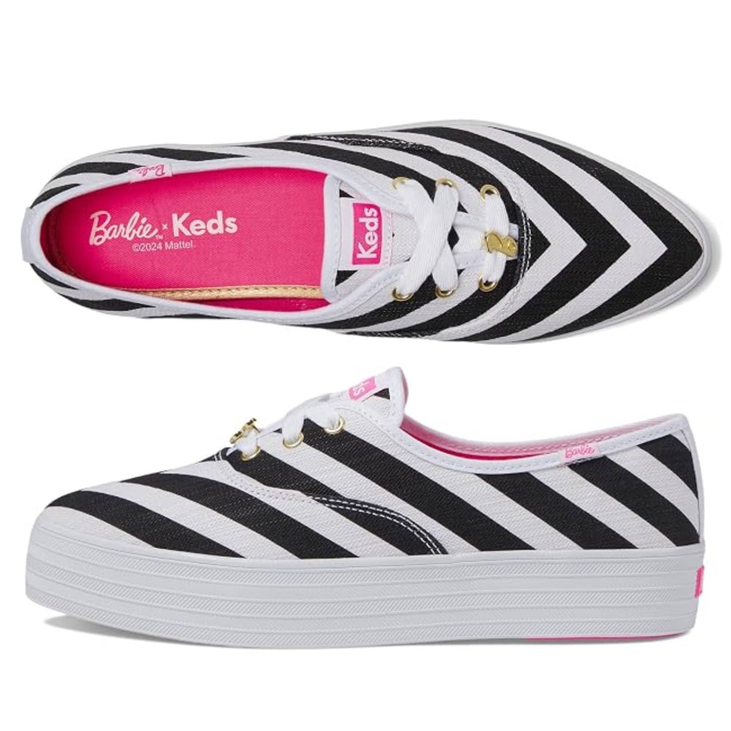 Barbie x Keds Point Striped Platform Sneakers