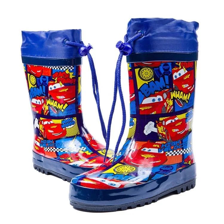 Kids Cartoon Cars Non - Slip Rain Boots - itzy bitsy