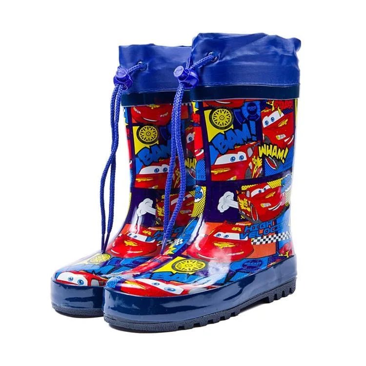 Kids Cartoon Cars Non - Slip Rain Boots - itzy bitsy