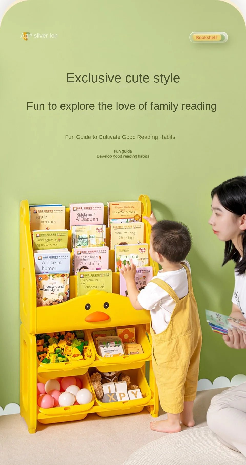 Kids Cute Book Shelving and Organizer - itzy bitsy